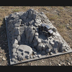 7 Skull Mountain Large Crawler Scape Plate